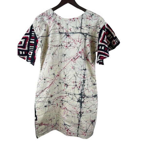 Handmade Dresses & Skirts - Handmade Splatter Sheath Dress White Black Size Small
